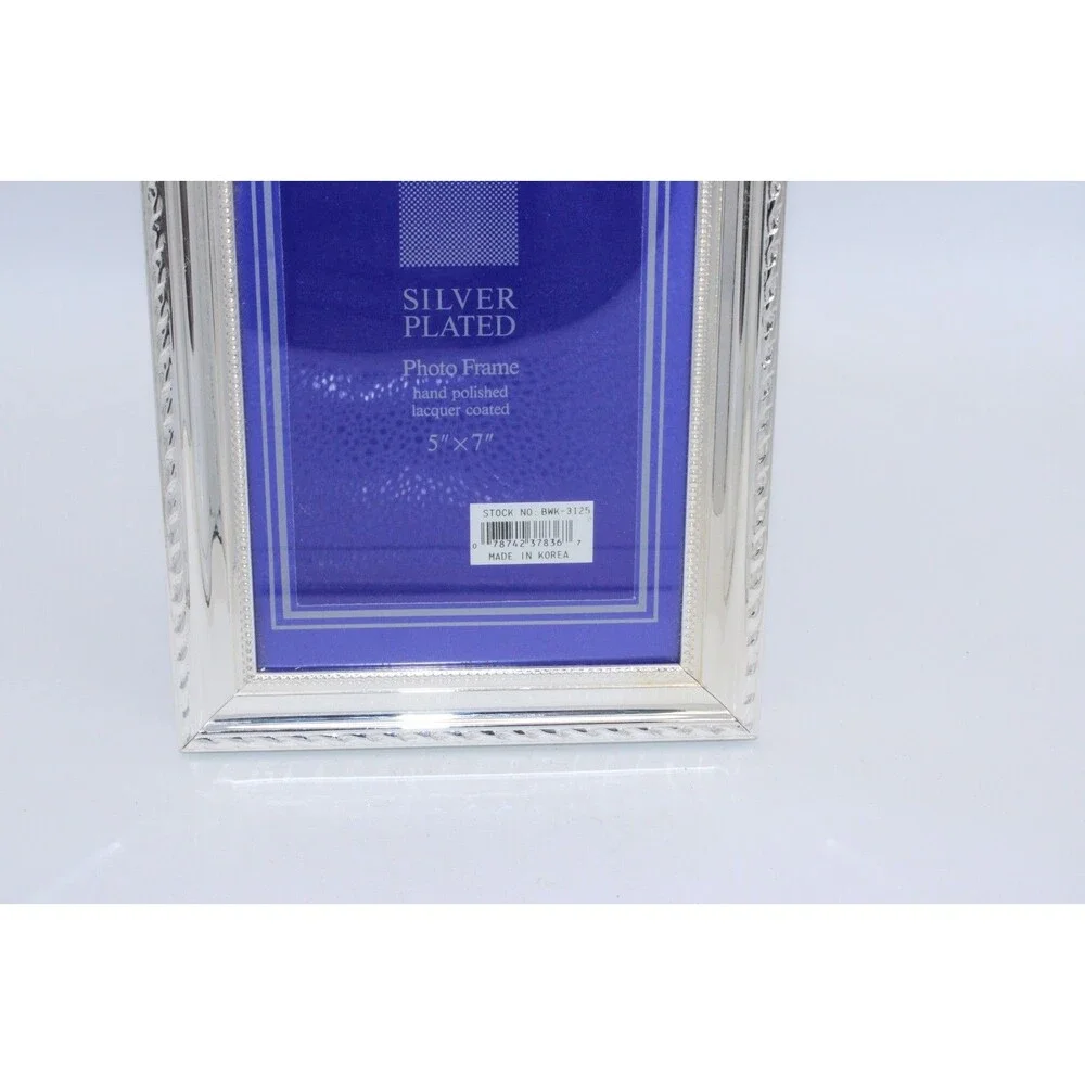 Vintage Silver Plated Picture Frame 5x7 Photograph Hand Polished Lacquer Coated